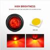 Nilight TL-03 10 PCS 3/4” Round Clearance LED Front Rear Side Indicator Bullet Marker Light for Truck RV Car Bus Trailer Van Caravan Boat (12V, Amber)(10pcs Red)