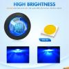 Nilight TL-03 10 PCS 3/4” Round Clearance LED Front Rear Side Indicator Bullet Marker Light for Truck RV Car Bus Trailer Van Caravan Boat (12V, Amber)(10pcs Blue)