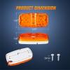 Nilight TL-03 10 PCS 3/4” Round Clearance LED Front Rear Side Indicator Bullet Marker Light for Truck RV Car Bus Trailer Van Caravan Boat (12V, Amber)(5Pcs Amber)