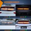 Nilight Traffic Advisor Emergency Strobe Light Bar 2 In 1 17Inch 32LED 23 Flash Patterns Directional Safety Warning Lights with Cigar Lighter on Trucks Police Construction Vehicles(Amber)