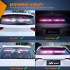 Nilight Traffic Advisor Emergency Strobe Light Bar 2 In 1 17Inch 32LED 23 Flash Patterns Directional Safety Warning Lights with Cigar Lighter on Trucks Police Construction Vehicles(Red Mix White)