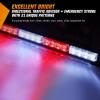 Nilight Traffic Advisor Emergency Strobe Light Bar 35Inch 32LED 21 Flash Patterns Directional Safety Warning Lights with Cigar Lighter on Trucks Police Cars Construction Vehicles(Red Mix White)