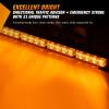 Nilight Traffic Advisor Emergency Strobe Light Bar 35Inch 32LED 21 Flash Patterns Directional Safety Warning Lights with Cigar Lighter on Trucks Police Cars Construction Vehicles(Amber)