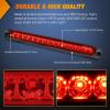 Nilight Trailer Light 16Inch 12 LED Red Running Brake Sequential Turn Signals Lights Waterproof Rear Maker ID Bar for 12V Boat Truck RV(Red 10Inch 15LED)