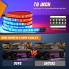 Nilight Truck Tailgate Light Strip 7 Inch Aluminum Frame Double Row 60 LED Red Running Brake Amber Sequential Turn Signals Strobe Lights Bar for Trailer Hitch Cargo Carrier Luggage Rack(Red Blue)