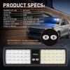 Nilight White 48LED Visor Strobe Lights Interior Windshield Emergency Warning Light Super Bright for Police Enforcement Firefighters Vehicle Trucks(Blue and White)