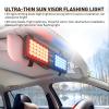 Nilight White 48LED Visor Strobe Lights Interior Windshield Emergency Warning Light Super Bright for Police Enforcement Firefighters Vehicle Trucks(Red and Blue)