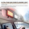 Nilight White 48LED Visor Strobe Lights Interior Windshield Emergency Warning Light Super Bright for Police Enforcement Firefighters Vehicle Trucks(Red and White)
