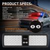 Nilight White 48LED Visor Strobe Lights Interior Windshield Emergency Warning Light Super Bright for Police Enforcement Firefighters Vehicle Trucks(Red and Blue)