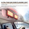 Nilight White 48LED Visor Strobe Lights Interior Windshield Emergency Warning Light Super Bright for Police Enforcement Firefighters Vehicle Trucks(Red)