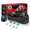 Nilight – 10012W LED Light Bar Wiring Harness Kit REAR LIGHTS 12V 5Pin Rocker Switch Laser On off Waterproof Switch Power Relay Blade Fuse-2 Lead,2 Years Warranty Black(Rear Lights Wiring-2 Leads w/ Nylon Wire Loom)