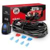 Nilight – 10013W NI -WA 07 LED Light Bar Wiring Harness Kit SASQUATCH LIGHTS 12V 5Pin Rocker Laser On off Waterproof Switch Power Relay Blade Fuse-2 Lead,2 Years Warranty