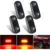 Nilight 10 PCS Amber Red 3.8 Inch 6 LED Side Marker Front Rear Indicator Clearance Lamp for 12V Truck Trailer RV Cab Boat Bus Lorry(Smoked Amber/Red -Ram 1500 2500 3500 2003-2009)