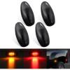 Nilight 10 PCS Amber Red 3.8 Inch 6 LED Side Marker Front Rear Indicator Clearance Lamp for 12V Truck Trailer RV Cab Boat Bus Lorry(Smoked Amber/Red -Silverado/Sierra 2001-2014)