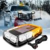 Nilight 12 Inch Roof Top Strobe Lights 48LED Hazard Light Emergency Safety Warning LED Flashing Bar Magnetic Mount 12V 24V Cars Trucks Tractors Snow Plows Construction Vehicles(Amber and White)