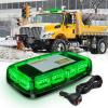 Nilight 12 Inch Roof Top Strobe Lights 48LED Hazard Light Emergency Safety Warning LED Flashing Bar Magnetic Mount 12V 24V Cars Trucks Tractors Snow Plows Construction Vehicles(Green)