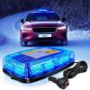 Nilight 12 Inch Roof Top Strobe Lights 48LED Hazard Light Emergency Safety Warning LED Flashing Bar Magnetic Mount 12V 24V Cars Trucks Tractors Snow Plows Construction Vehicles(Blue)