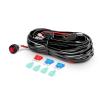 Nilight 16AWG LED Light Bar Wiring Harness Kit 2 Leads 12V On/Off 5 Pin Rocker Switch Power Relay Blade Fuse for Jeep Boat Trucks(16AWG Wiring Harness-2 Leads)