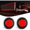 Nilight 2.5Inch Round Marker Light 4PCS Red 13LED Clearance Lights Flush Mount with Plug Grommet Pigtail Hardwired DOT Compliant for 12V Truck Trailer Tractor Buses Vans Boat(Red 2cs)