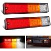 Nilight 2PCS Trailer Tail Light Kit 40 LED Running Brake Turn Signals Reverse lights Waterproof for 10-30V Truck RV UTV Camper Van Boat(2Pcs 20LED Trailer Tail Light)