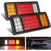 Nilight 2PCS Trailer Tail Light Kit 40 LED Running Brake Turn Signals Reverse lights Waterproof for 10-30V Truck RV UTV Camper Van Boat(2Pcs 40LED Trailer Tail Light)