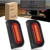 Nilight 2PCS Trailer Tail Light Kit 40 LED Running Brake Turn Signals Reverse lights Waterproof for 10-30V Truck RV UTV Camper Van Boat(2Pcs 6″ Red/Amber Tail Lights)