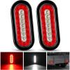 Nilight 2PCS Trailer Tail Light Kit 40 LED Running Brake Turn Signals Reverse lights Waterproof for 10-30V Truck RV UTV Camper Van Boat(2Pcs 6″ Red/White Tail Lights)