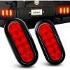 Nilight 2PCS Trailer Tail Light Kit 40 LED Running Brake Turn Signals Reverse lights Waterproof for 10-30V Truck RV UTV Camper Van Boat(2Pcs 6″ Trailer Tail Lights)