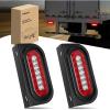Nilight 2PCS Trailer Tail Light Kit 40 LED Running Brake Turn Signals Reverse lights Waterproof for 10-30V Truck RV UTV Camper Van Boat(2Pcs Red/White Tail Lights+Brackets)