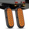 Nilight 2PCS Trailer Tail Light Kit 40 LED Running Brake Turn Signals Reverse lights Waterproof for 10-30V Truck RV UTV Camper Van Boat(Amber 24LED Lights Screws 2Pcs)