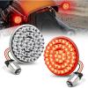 Nilight 2PCS Trailer Tail Light Kit 40 LED Running Brake Turn Signals Reverse lights Waterproof for 10-30V Truck RV UTV Camper Van Boat(Clear turn signal light)