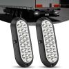 Nilight 2PCS Trailer Tail Light Kit 40 LED Running Brake Turn Signals Reverse lights Waterproof for 10-30V Truck RV UTV Camper Van Boat(White 24LED Lights Screws 2Pcs)