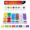Nilight 372 PCS Car Fuses Assortment Kit Standard Mini LP Micro2 Blade Replacement Fuse ATO ATC APS ATS APR 2A 5A 7.5A 10A 15A 20A 25A 30A 35A for Cars Trucks RVs(32Pcs Maxi APX Fuses)