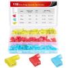 Nilight 400 Pcs Spade Terminals Nylon Quick Disconnect Male and Female Connectors Electrical Insulated Wire Crimp Assortment Kit(110PCS Flag Spade Crimp Terminals)