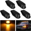 Nilight 4PCS 3.9 Inch 3 Led Truck Trailer Light Front Rear LED Side Marker Lights Clearance Indicator Lamp Waterproof Sealed Surface Mounted LED Marker Light(Smoked Amber -Ford F 1984-1997)