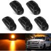 Nilight 4PCS 3.9 Inch 3 Led Truck Trailer Light Front Rear LED Side Marker Lights Clearance Indicator Lamp Waterproof Sealed Surface Mounted LED Marker Light(Smoked Amber -Ford F 2017-2022)