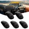 Nilight 4PCS 3.9 Inch 3 Led Truck Trailer Light Front Rear LED Side Marker Lights Clearance Indicator Lamp Waterproof Sealed Surface Mounted LED Marker Light(Smoked Amber -Ford/Ram Trucks SUV POV)