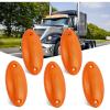 Nilight 4PCS 3.9 Inch 3 Led Truck Trailer Light Front Rear LED Side Marker Lights Clearance Indicator Lamp Waterproof Sealed Surface Mounted LED Marker Light(Amber 4LED-Heavy Duty Trucks)