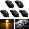 Nilight 4PCS 3.9 Inch 3 Led Truck Trailer Light Front Rear LED Side Marker Lights Clearance Indicator Lamp Waterproof Sealed Surface Mounted LED Marker Light(Smoked Amber -Dodge Ram 2003-2018)