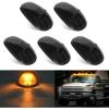 Nilight 4PCS 3.9 Inch 3 Led Truck Trailer Light Front Rear LED Side Marker Lights Clearance Indicator Lamp Waterproof Sealed Surface Mounted LED Marker Light(Smoked Amber -Dodge Ram 1999-2002)
