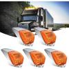 Nilight 4PCS 3.9 Inch 3 Led Truck Trailer Light Front Rear LED Side Marker Lights Clearance Indicator Lamp Waterproof Sealed Surface Mounted LED Marker Light(Amber 17LED-Heavy Duty Trucks)