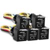 Nilight 5PCS Automotive General Purpose Relay 4Pin SPNO 20A Micro Cooling Fan Sealed Relay Plug & Play Direct Replacement for Polaris RZR 570 900 1000 SxS Slingshot Ranger Sportsman, 2 Year Warranty(5Pin Relay + harness socket)