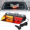 Nilight Emergency Strobe Lights Windshield Hazard Warning Safety Flash with Suction Cups Super Bright LED Light for Police Enforcement Firefighters Vehicle Truck(Amber and Red)