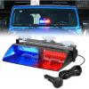 Nilight Emergency Strobe Lights Windshield Hazard Warning Safety Flash with Suction Cups Super Bright LED Light for Police Enforcement Firefighters Vehicle Truck(Blue and Red)