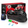 Nilight LED Light Bar Wiring Harness Kit 12AWG Heavy Duty 12V 5Pin Rocker Switch Laser On Off Waterproof Switch Power Relay Blade Fuse-2 Lead (10038W)(12AWG-1 Lead w/ Nylon Wire Loom)