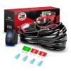Nilight LED Light Bar Wiring Harness Kit 12AWG Heavy Duty 12V 5Pin Rocker Switch Laser On Off Waterproof Switch Power Relay Blade Fuse-2 Lead (10038W)(12AWG-2 Leads)