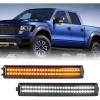 Nilight Side Mirror Marker Light Switchback White Parking Amber Turn Signals Lights Smoked Lens Plug and Play Compatible With Ford F150 Raptor Expedition 2006-2008 Lincoln Mark LT(Ford 2008-2014 F150/2010-2014 Raptor)