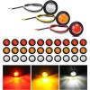 Nilight TL-03 10 PCS 3/4” Round Clearance LED Front Rear Side Indicator Bullet Marker Light for Truck RV Car Bus Trailer Van Caravan Boat (12V, Amber)(30Pcs Amber Red White)