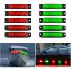 Nilight TL-14 10PCS 3.8” 6 Amber Indicator Rear Side Truck Trailer RV Cab Boat Bus Lorry LED Marker Clearance Light(Red Green)