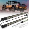 Nilight TR-04 Truck Tailgate Bar 60″ Triple Row 504 LED Strip with Red Brake White Reverse Sequential Amber Turning Signals Strobe Lights，2 Years Warranty(2Pcs 28″ Aluminum Frame LED Strip)